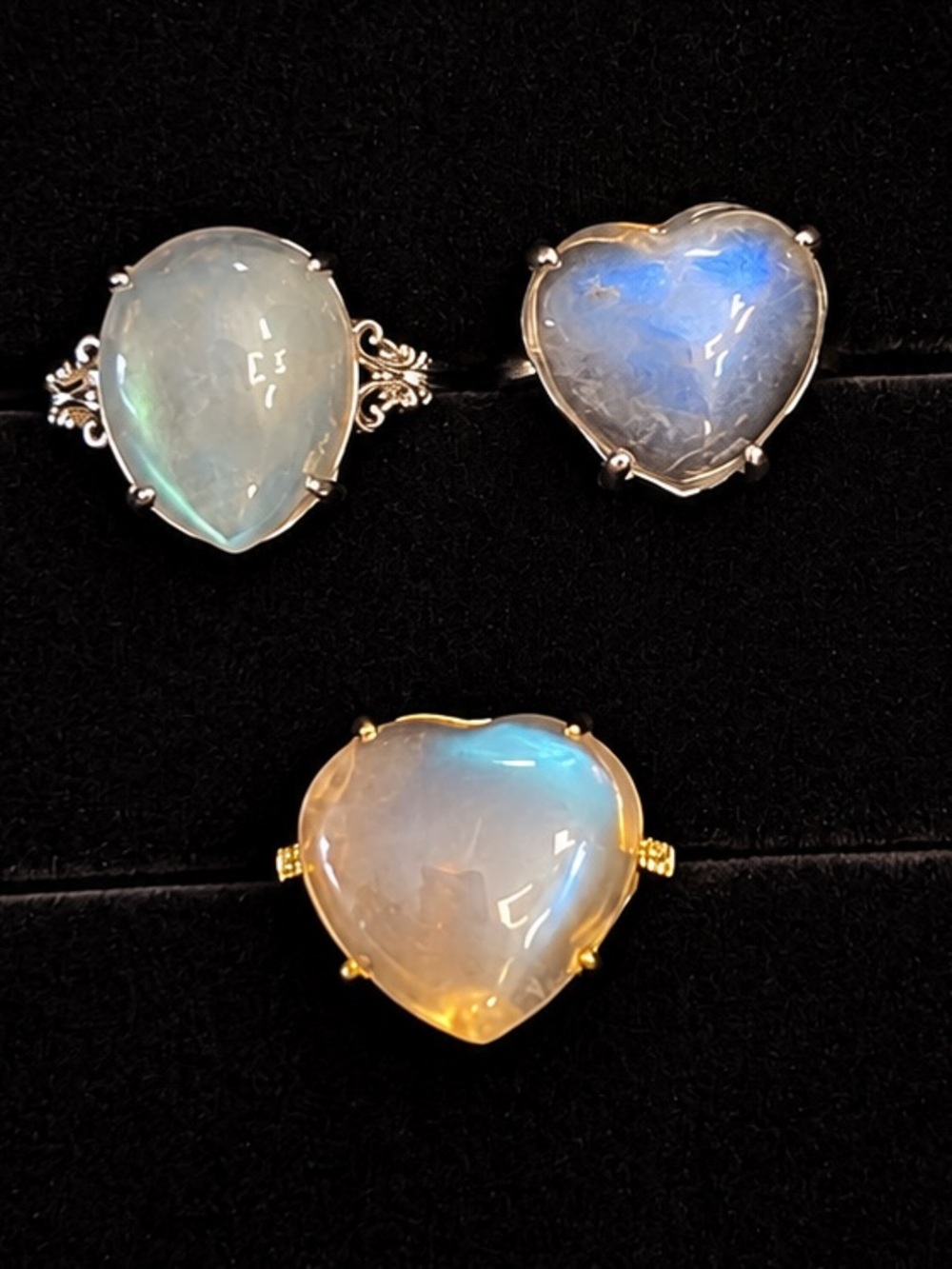 PICK 1 ✨ Labradorite & Rainbow Moonstone Rings | Adjustable and Nickel Free |
